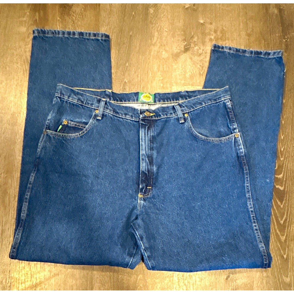 Cabela's Men's Hunting Pants Big & Tall 40/34 Blue Solid Cotton Denim
